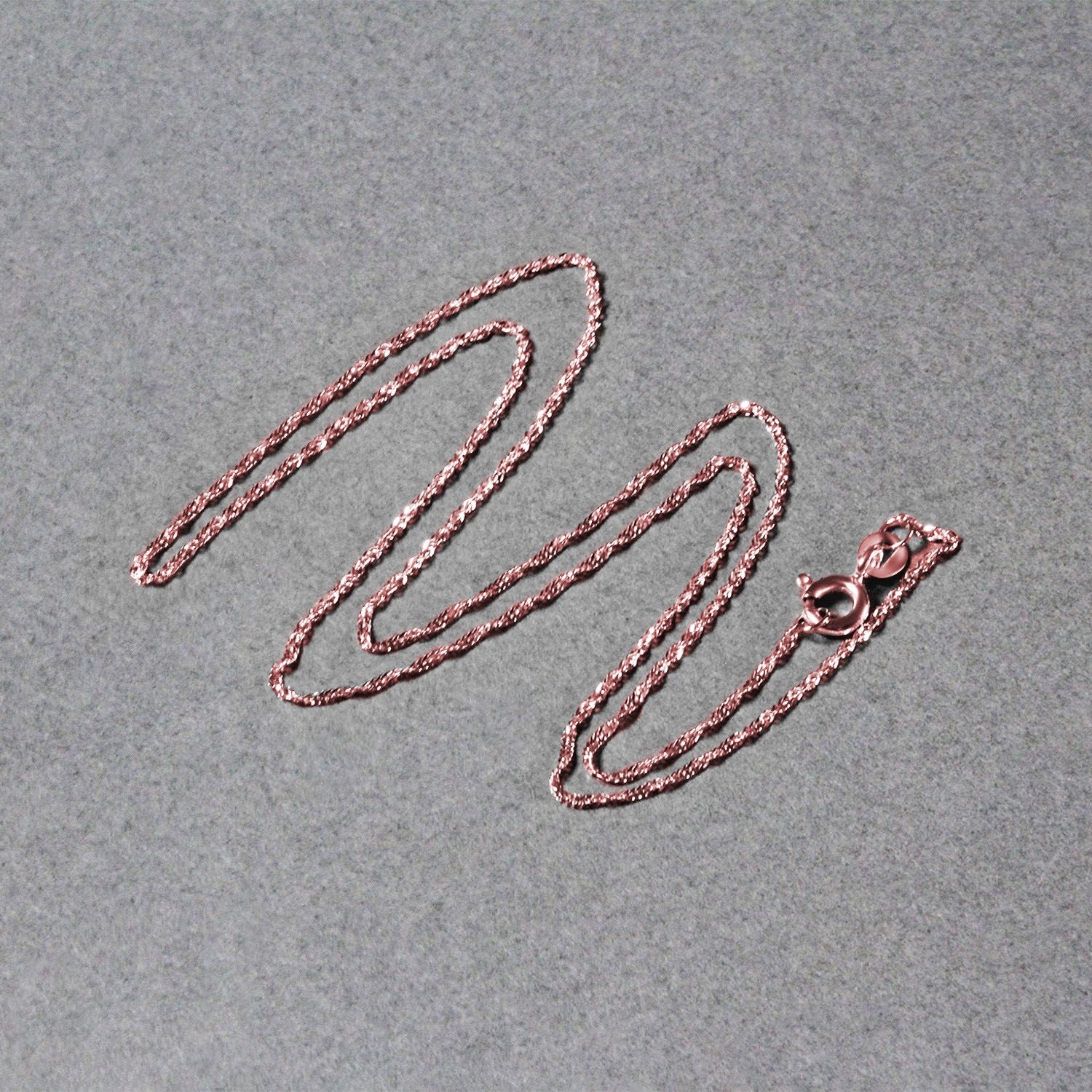 14k Rose Gold Singapore Chain (1.10 mm)