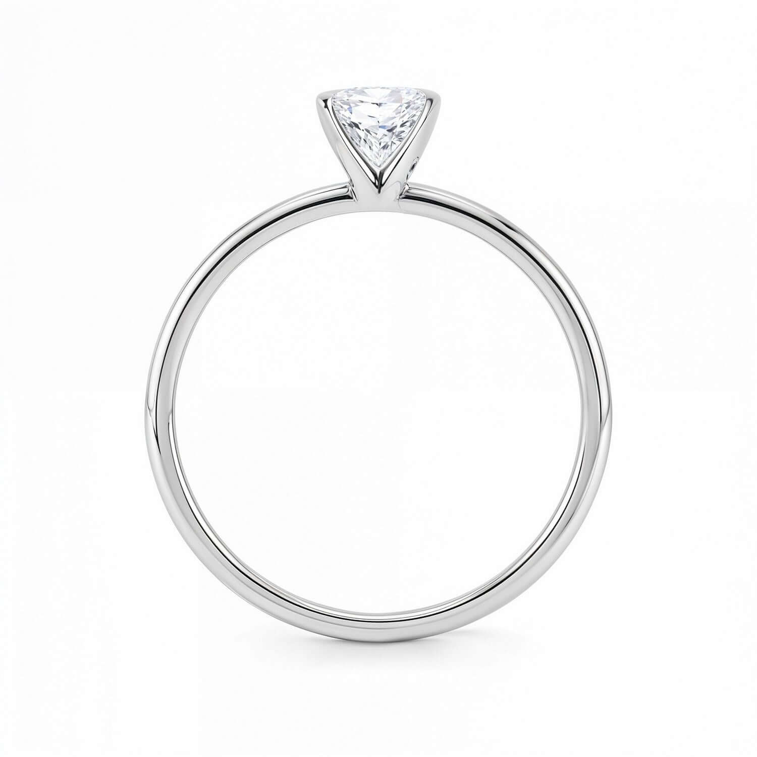 1 Carat Radiant Lab Grown IGI G/VS1 Diamond Solitaire Ring in Sterling Silver - Ellanice
