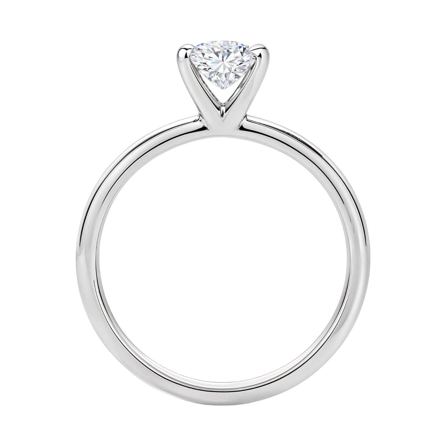 1 Carat Princess Lab Grown IGI G/VS1 Diamond Solitaire Ring in Sterling Silver - Ellanice