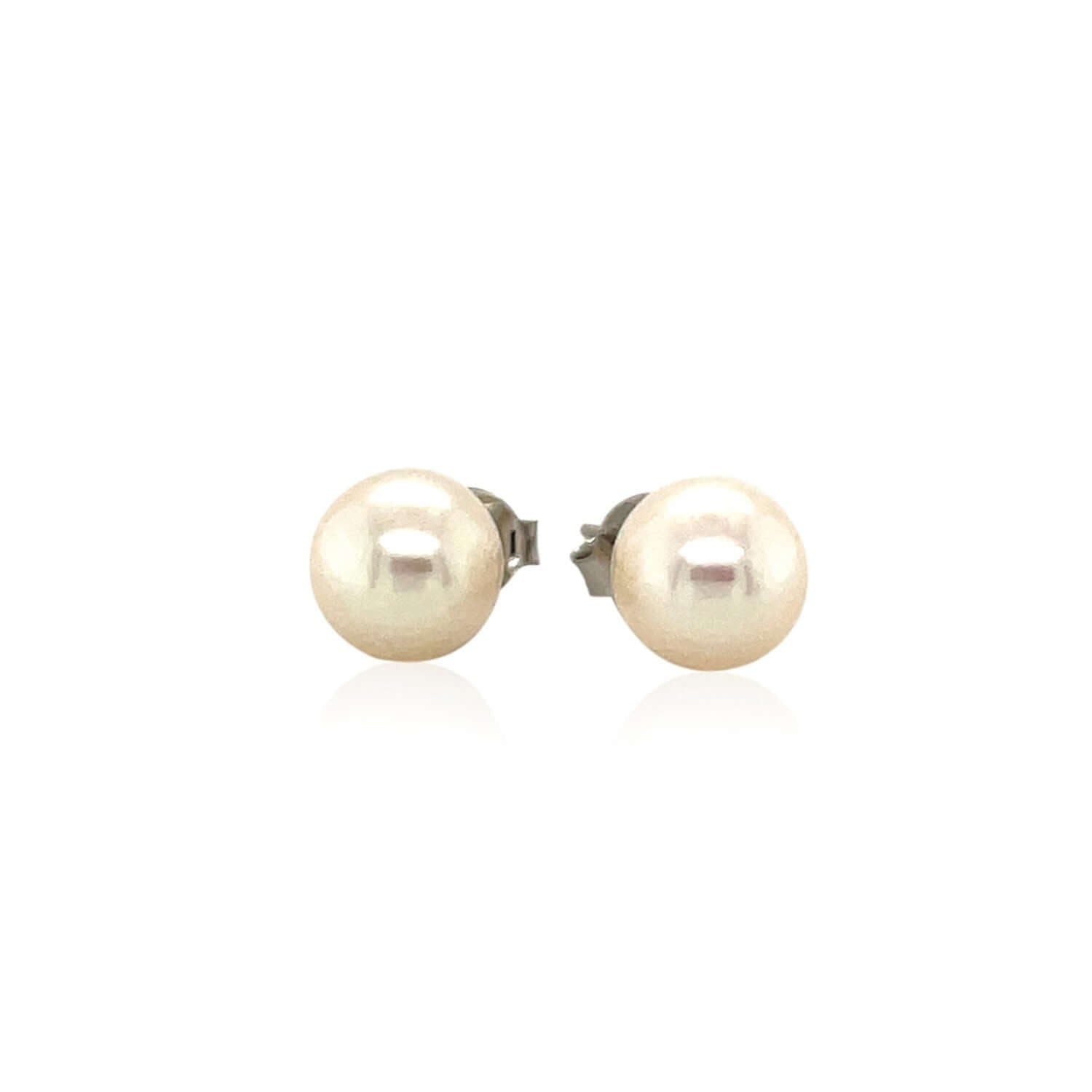 Freshwater Pearl Earrings in Sterling Silver(8mm) - Ellanice