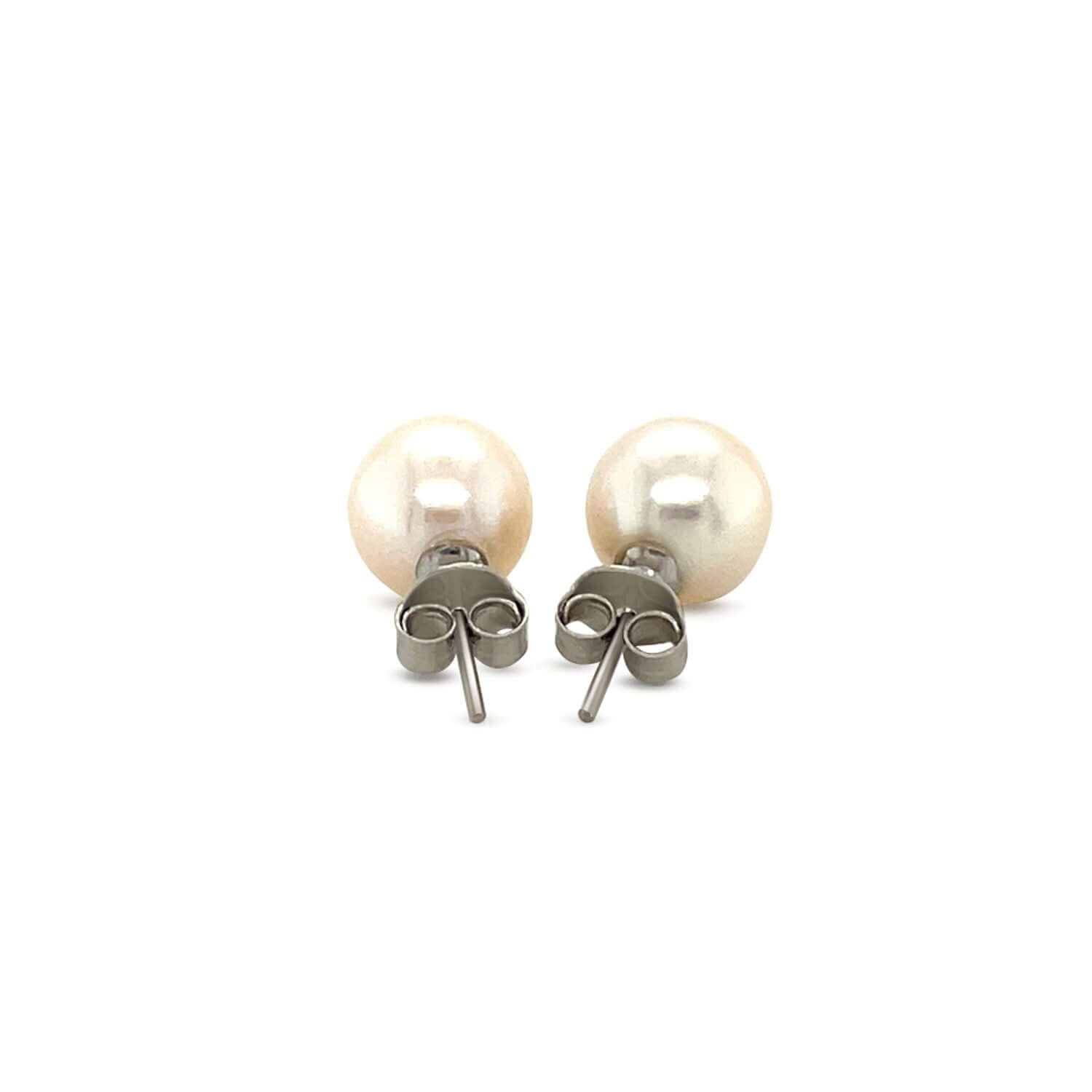 Freshwater Pearl Earrings in Sterling Silver(8mm) - Ellanice