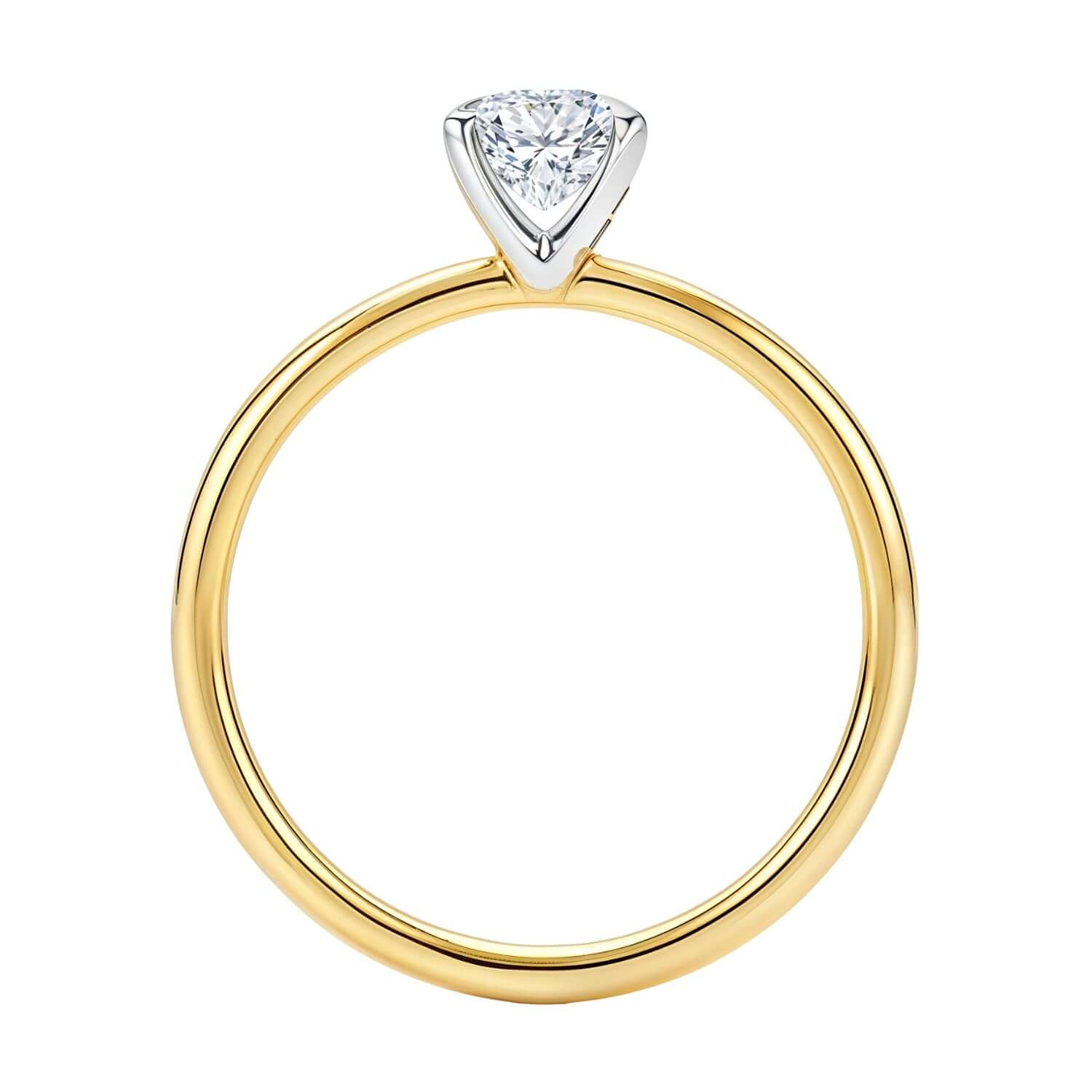 1.5 Carat IGI Certified Emerald Lab Grown Diamond Solitaire Ring in 14K Yellow Gold - Ellanice