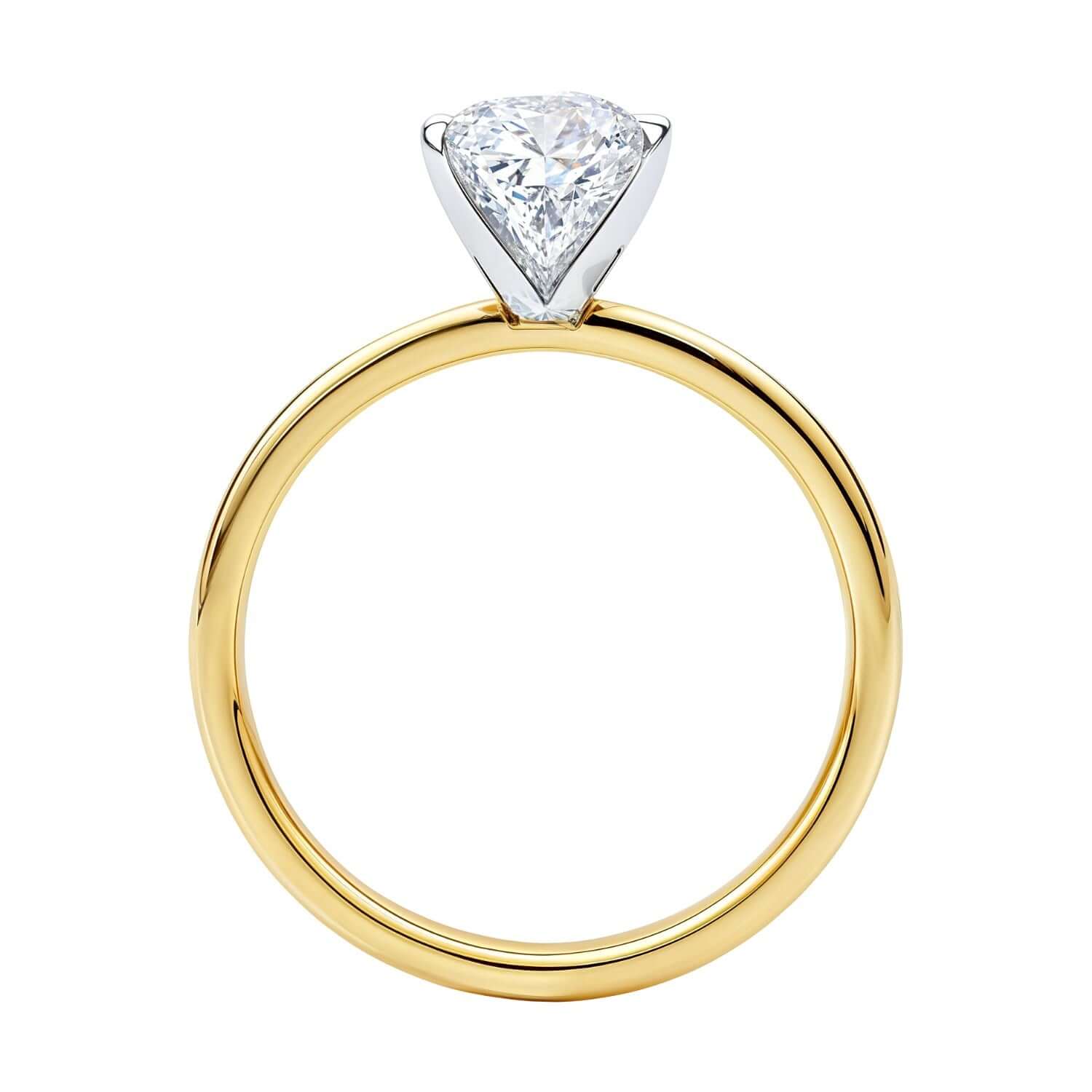 Elegant 1 1/2 Carat Princess Lab Grown IGI G/VS1 Diamond Solitaire Ring by Ella, featuring a striking design with a sparkling diamond atop a classic 10K Yellow Gold band.