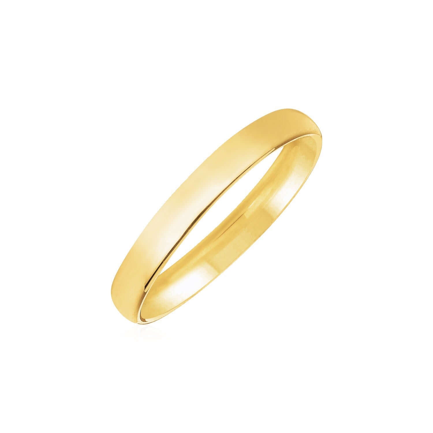 14k Yellow Gold Comfort Fit Wedding Band(3.00 mm) - Ellanice